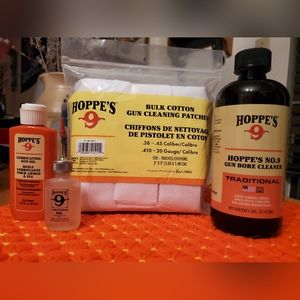 Hoppe's No 9 New Gun Cleaning Set Gun Bore Cleaner Patches Gun Lubricating Oil